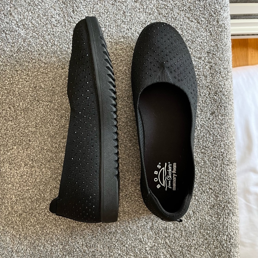 Skechers bob 7 shoes black rhinestones